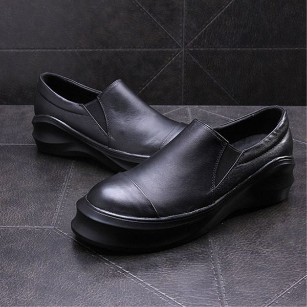 men casual genuine leather high flat loafers shoes male women couple streetwear fashion hip hop punk gothic cow leather shoes, Black
men casual genuine leather high flat loafers shoes male women couple streetwear fashion hip hop punk gothic cow leather shoes, Black