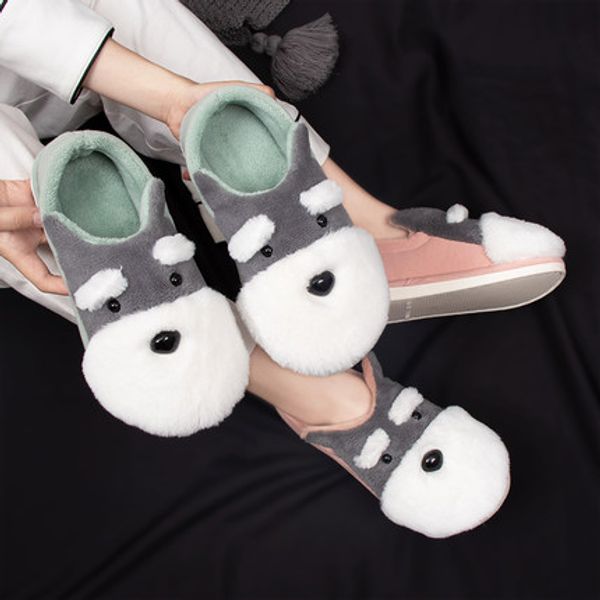 2019 new winter fashion wear soft bottom warm cute cartoon plush cotton shoes women, Black
2019 new winter fashion wear soft bottom warm cute cartoon plush cotton shoes women, Black