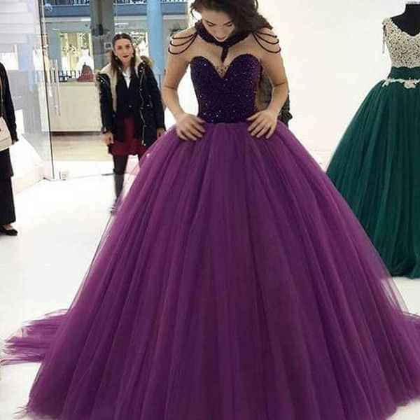 Purple Quinceanera Dresses 2019 Beads Lace-Up Swertheart Sexy Evening Dress Ball Gown Evening Gowns vestidos de quinceañera Sweet 16 Dress
Purple Quinceanera Dresses 2019 Beads Lace-Up Swertheart Sexy Evening Dress Ball Gown Evening Gowns vestidos de quinceañera Sweet 16 Dress