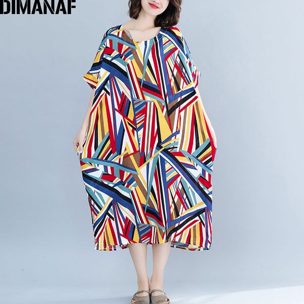 dimanaf plus size women dress summer sundress cotton big size female clothes lady vestidos casual loose print beach dress 2019, Black;gray
dimanaf plus size women dress summer sundress cotton big size female clothes lady vestidos casual loose print beach dress 2019, Black;gray