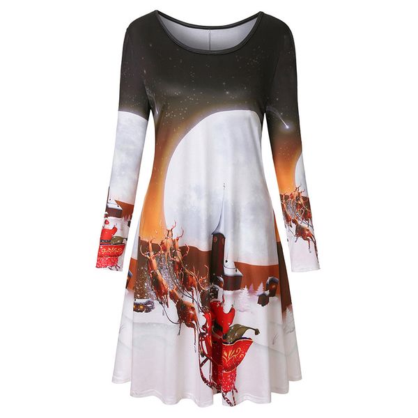 womail women dress knee-length dresses casual loose print vestidos 2018 fashion christmas long sleeve dress party vestido oct31, Black;gray
womail women dress knee-length dresses casual loose print vestidos 2018 fashion christmas long sleeve dress party vestido oct31, Black;gray