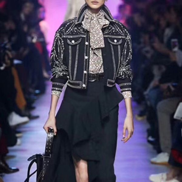 lanmrem solid color ceramic diamond leaf short denim jacket temperament casual fashion loose women 2019 autumn new tc939, Black;brown
lanmrem solid color ceramic diamond leaf short denim jacket temperament casual fashion loose women 2019 autumn new tc939, Black;brown