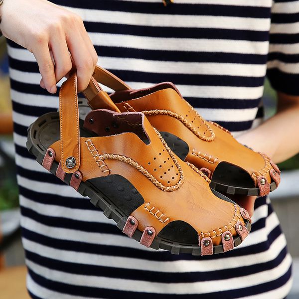 new 2019 men soft sandals comfortable summer shoes leather sandals big size soft male roman comfortable men summer, Black
new 2019 men soft sandals comfortable summer shoes leather sandals big size soft male roman comfortable men summer, Black