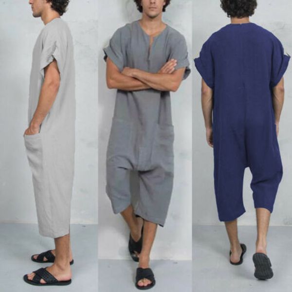 2019 brand new style men's casual summer zipper leisure loose overall long jumpsuit romper trousers, Black
2019 brand new style men's casual summer zipper leisure loose overall long jumpsuit romper trousers, Black