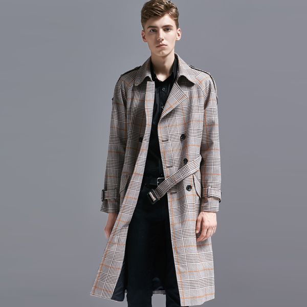 fashion plaid large size coat men's over-the-knee spring new style casual windbreaker coats mens trench coat jacket, Tan;black
fashion plaid large size coat men's over-the-knee spring new style casual windbreaker coats mens trench coat jacket, Tan;black