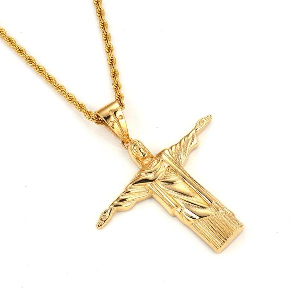 jesus cross necklace for men women gold color cross pendent with chain necklace christian jewelry, Silver
jesus cross necklace for men women gold color cross pendent with chain necklace christian jewelry, Silver