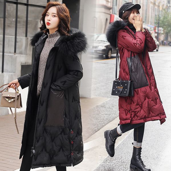 2018 winter new style mid-length loose-fit long sleeve hooded elegant korean-style women's down jacket coat with genuine fur col, Black;white
2018 winter new style mid-length loose-fit long sleeve hooded elegant korean-style women's down jacket coat with genuine fur col, Black;white