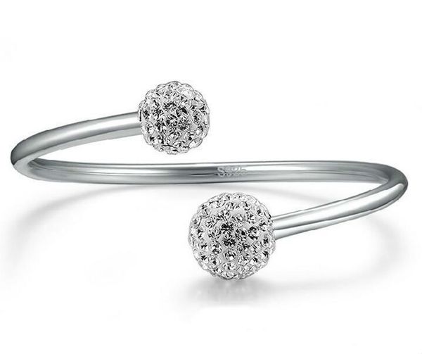 cuff bangle 925 sterling silver bangle bracelets jewelry women petty crystal ball bangles wedding vintage open charms bracelets, Black
cuff bangle 925 sterling silver bangle bracelets jewelry women petty crystal ball bangles wedding vintage open charms bracelets, Black