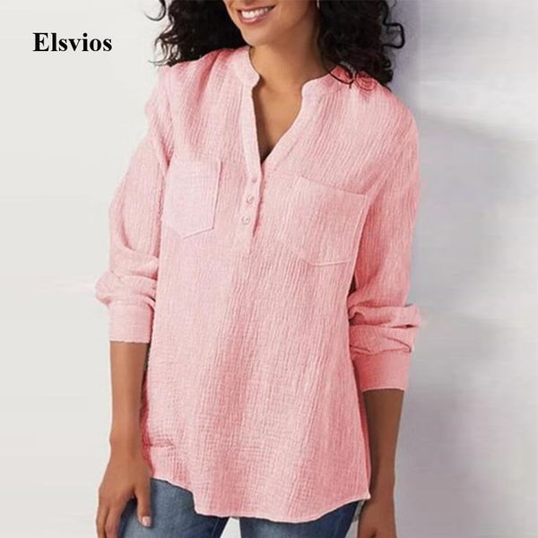 women plus size cotton linen blouse elegant pocket v-neck pullover shirts spring autumn long sleeve loose blusa streetwear, White
women plus size cotton linen blouse elegant pocket v-neck pullover shirts spring autumn long sleeve loose blusa streetwear, White