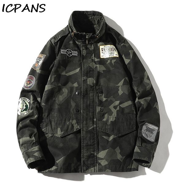 icpans camo camouflage denim jacket men tracksuit coat men hip hop streetwear pockets outwear winter jackets stand collar, Black;brown
icpans camo camouflage denim jacket men tracksuit coat men hip hop streetwear pockets outwear winter jackets stand collar, Black;brown