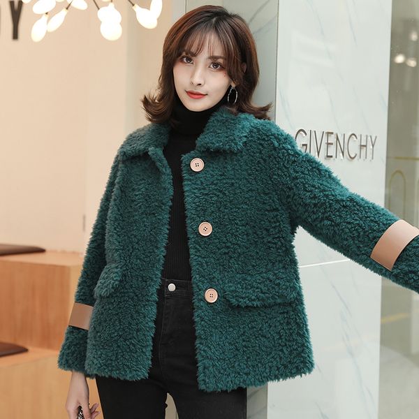real fur coat female autumn winter clothes 2019 korean vintage sheep shearing jacket women 100% wool coat fur hiver 919264, Black
real fur coat female autumn winter clothes 2019 korean vintage sheep shearing jacket women 100% wool coat fur hiver 919264, Black