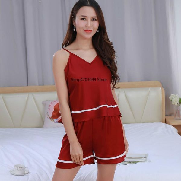 2019 new models women's pieces pajamas sets satin silk lingerie homewear heart print sleepwear pyjamas set pijamas for woman, Blue;gray
2019 new models women's pieces pajamas sets satin silk lingerie homewear heart print sleepwear pyjamas set pijamas for woman, Blue;gray