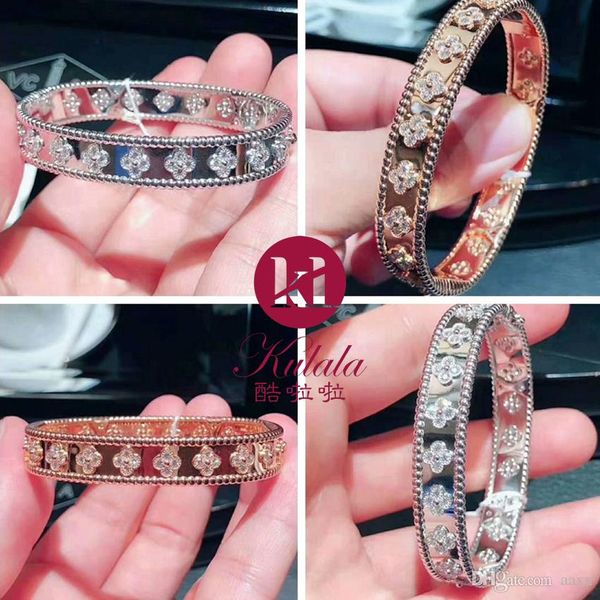 honghong clover pattern cubic zirconia bracelet and bangle clover hollow design elegant and elegant style bridal jewelry, White
honghong clover pattern cubic zirconia bracelet and bangle clover hollow design elegant and elegant style bridal jewelry, White
