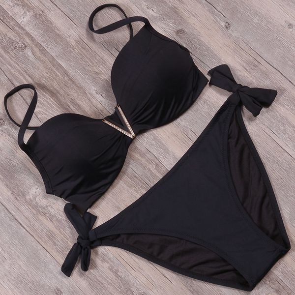 swimwear women bikinis for women 2019 new push up waist bikinis solid women female summer beach wear bikini swim bathing suit, White;black
swimwear women bikinis for women 2019 new push up waist bikinis solid women female summer beach wear bikini swim bathing suit, White;black