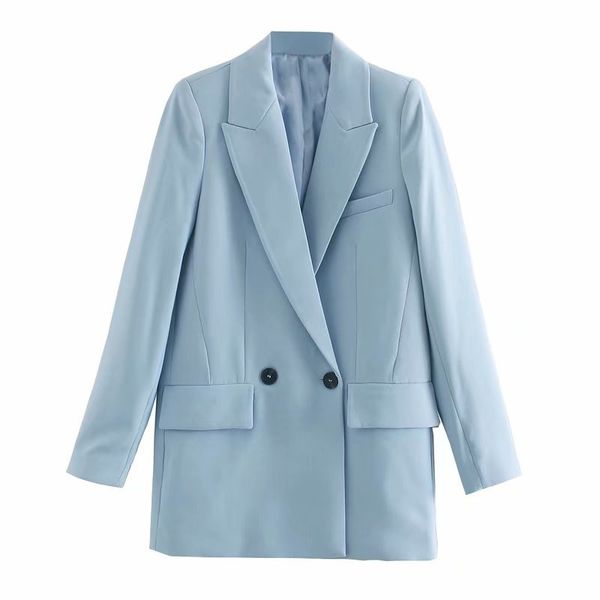 blue office wear suit blazer women double breasted long sleeve coat notched collar solid pockets casual outwear jacket, White;black
blue office wear suit blazer women double breasted long sleeve coat notched collar solid pockets casual outwear jacket, White;black