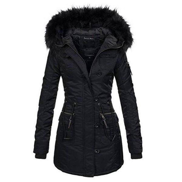 kinikiss 2018 women winter thicken warm coat female autumn hooded cotton fur plus size basic jacket outerwear slim long ladies, Black
kinikiss 2018 women winter thicken warm coat female autumn hooded cotton fur plus size basic jacket outerwear slim long ladies, Black