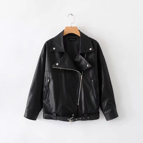 europe and the united states 2019 autumn new women's fashion versatile slim lapel zipper long sleeve motorcycle jacket, Black;brown
europe and the united states 2019 autumn new women's fashion versatile slim lapel zipper long sleeve motorcycle jacket, Black;brown