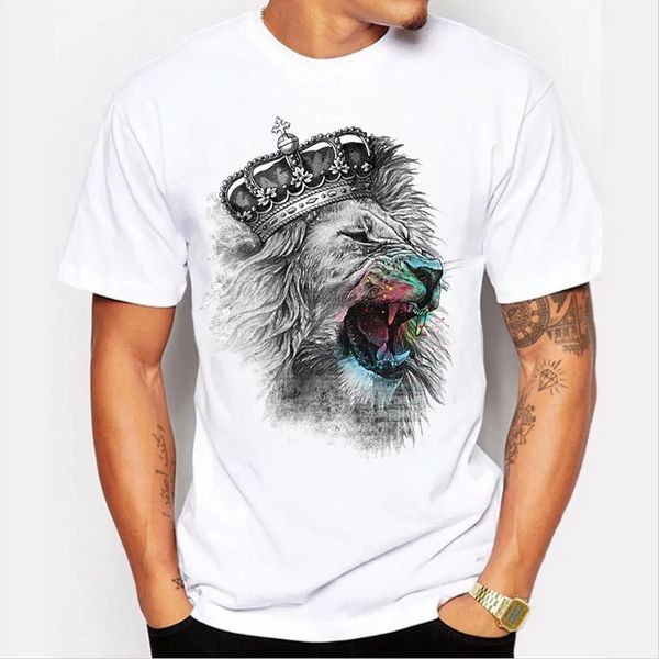 summer men's new fashion t-shirt personality graffiti lion pattern short-sleeved round neck white t-shirt, White;black
summer men's new fashion t-shirt personality graffiti lion pattern short-sleeved round neck white t-shirt, White;black