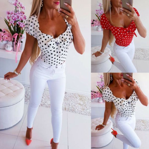 new women fashion shirt blusas short sleeve o neck polka dot women casual t-shirt 2020 summer sale, White
new women fashion shirt blusas short sleeve o neck polka dot women casual t-shirt 2020 summer sale, White