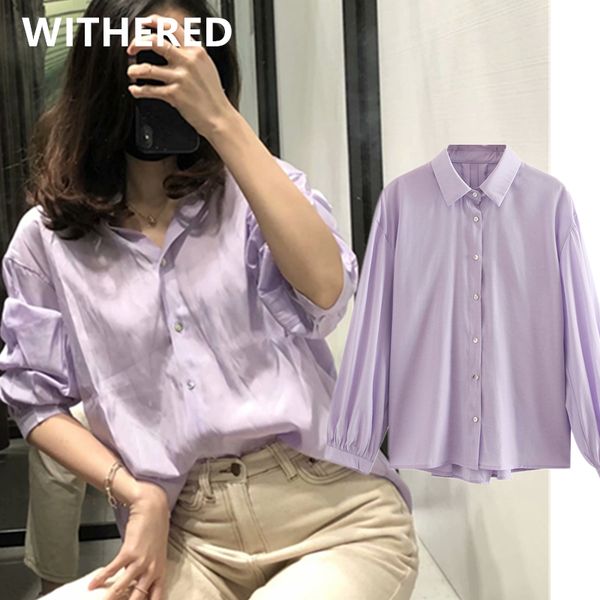 withered england style office lady elegant satin pleated loose blouse women blusas mujer de moda 2020 kimono shirt womens, White 
withered england style office lady elegant satin pleated loose blouse women blusas mujer de moda 2020 kimono shirt womens, White