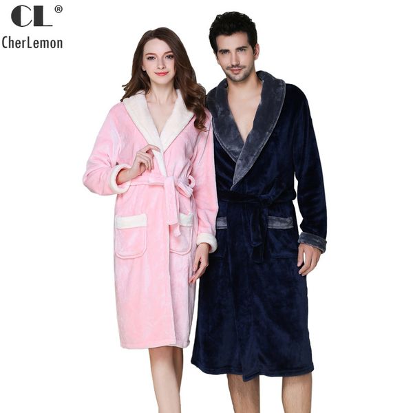 cherlemon matching couples flannel fleece bathrobe winter mens solid mid length robe lovers warm kimono thermal sleepwear, Black;brown
cherlemon matching couples flannel fleece bathrobe winter mens solid mid length robe lovers warm kimono thermal sleepwear, Black;brown