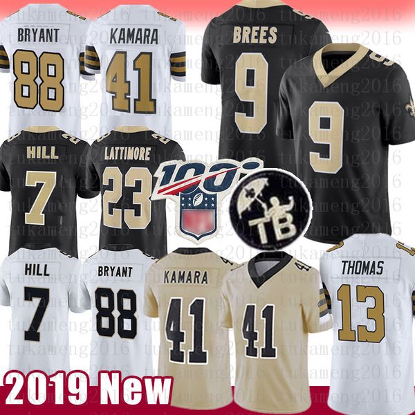 New orlean jer ey aint 9 drew bree 41 alvin kamara 13 michael thoma 23 mar hon lattimore 7 tay om hill 88 dez bryant football 100th New orlean jer ey aint 9 drew bree 41 alvin kamara 13 michael thoma 23 mar hon lattimore 7 tay om hill 88 dez bryant football 100th