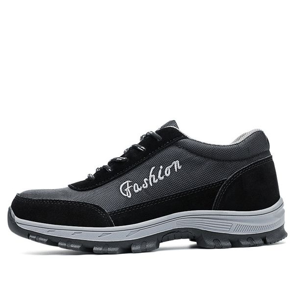 big size men's casual breathable steel toe cap working safety shoes anti-puncture non-slip worker shoe security boots protection, Black
big size men's casual breathable steel toe cap working safety shoes anti-puncture non-slip worker shoe security boots protection, Black