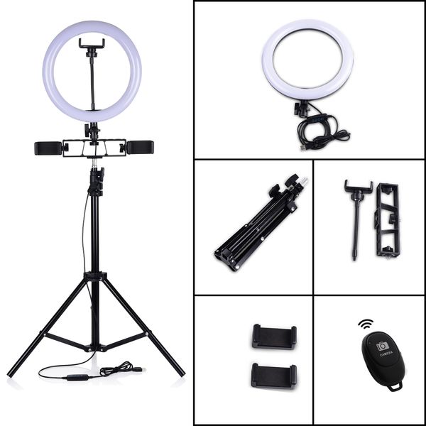 led ring light with bluetooth 10''/6'' dimmable ring light kit 3200-5600k 55cm tripod for vlog video shooting
led ring light with bluetooth 10''/6'' dimmable ring light kit 3200-5600k 55cm tripod for vlog video shooting