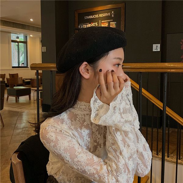 fashion women lace blouses shirts transparent blouse mesh inside elegant korean mujer solid color ladies work shirt, White
fashion women lace blouses shirts transparent blouse mesh inside elegant korean mujer solid color ladies work shirt, White