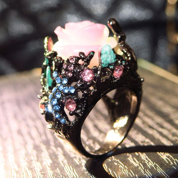 akolion black gold ring seven color rose peony vine natural stone rings vintage women accessories gifts for women and girl 2019, Golden;silver
akolion black gold ring seven color rose peony vine natural stone rings vintage women accessories gifts for women and girl 2019, Golden;silver