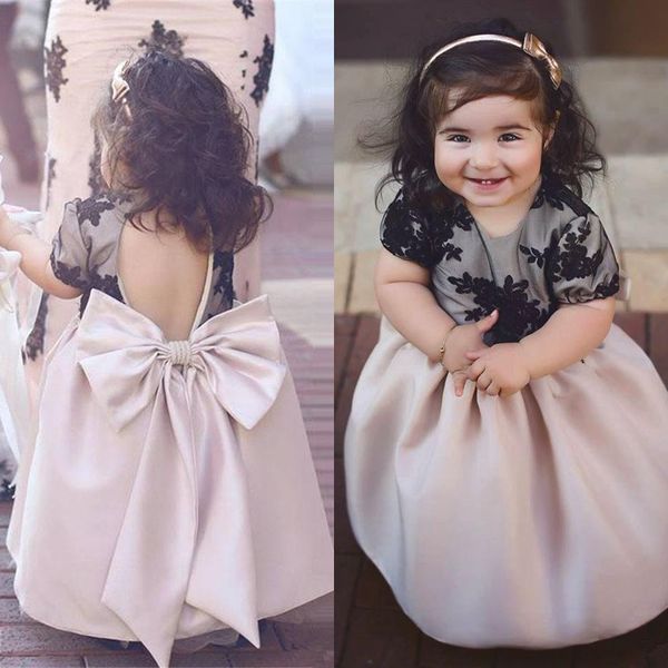 lace satin flower girls dresses ankle length first communion dress short sleeve pageant gown for girls big bow prom dress, Red;yellow
lace satin flower girls dresses ankle length first communion dress short sleeve pageant gown for girls big bow prom dress, Red;yellow