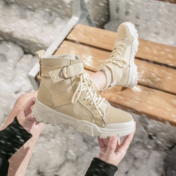 new canvas women shoes winter womens boots white shoes brand knee high boots, Black