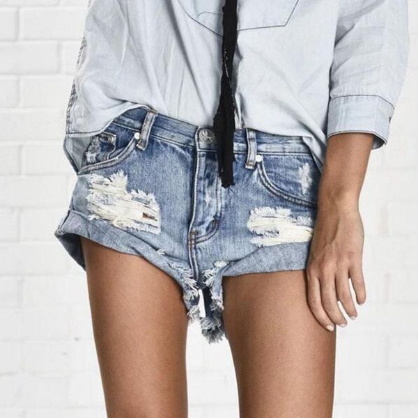 women's shorts denim women vintage ripped hole fringe thong pocket basic jeans female summer, White;black
women's shorts denim women vintage ripped hole fringe thong pocket basic jeans female summer, White;black
