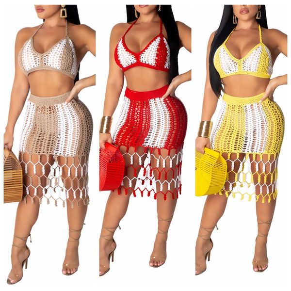 2pcs/set beach cover ups 2020 new crochet tassel skirts hollow out bikini swimsuit bathing suit cover ups beachwear
2pcs/set beach cover ups 2020 new crochet tassel skirts hollow out bikini swimsuit bathing suit cover ups beachwear