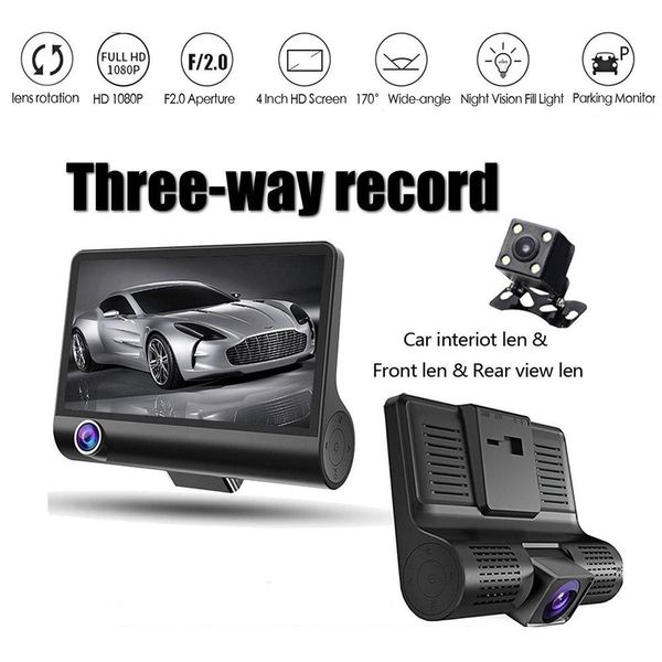 4'' 1080p 3 lens car dvr dash cam 140° vehicle video recorder rearview camera motion detection g-sendor
4'' 1080p 3 lens car dvr dash cam 140° vehicle video recorder rearview camera motion detection g-sendor