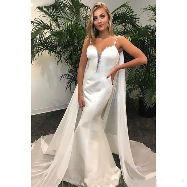 beads mermaid weddin dresses 2020 spaghetti flutter sweep train garden country simple bridal gowns vestidos de novia plus size cheap, White
beads mermaid weddin dresses 2020 spaghetti flutter sweep train garden country simple bridal gowns vestidos de novia plus size cheap, White