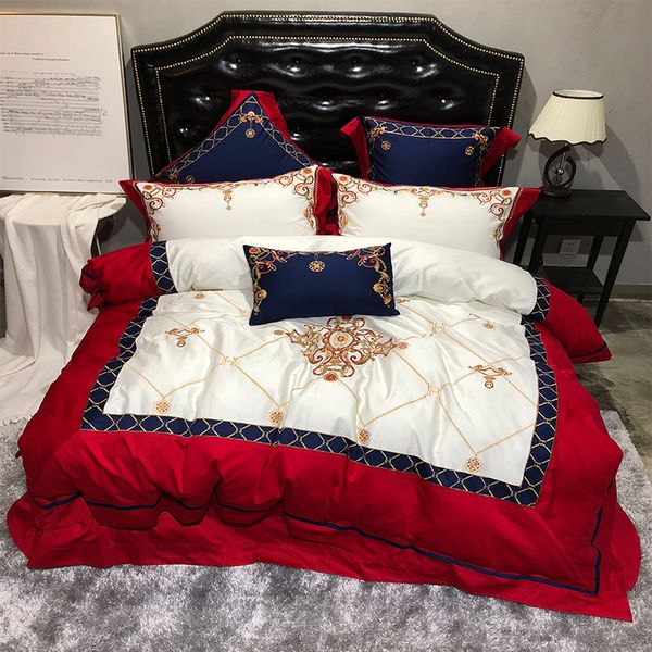 european palace 4/7pcs bedding set royal embroidery egyptian cotton size duvet cover bed linen/sheet pillowcases
european palace 4/7pcs bedding set royal embroidery egyptian cotton size duvet cover bed linen/sheet pillowcases