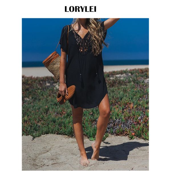 cover-ups 2021 hollow out v-neck mini beach dress summer women beachwear black cotton tunic swim suit cover up plus size sarongs n710
cover-ups 2021 hollow out v-neck mini beach dress summer women beachwear black cotton tunic swim suit cover up plus size sarongs n710
