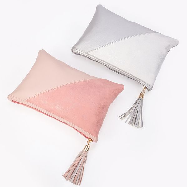 storage cosmetic bag travel bag waterproof pu leather tassel wash cosmetic bag 
storage cosmetic bag travel bag waterproof pu leather tassel wash cosmetic bag