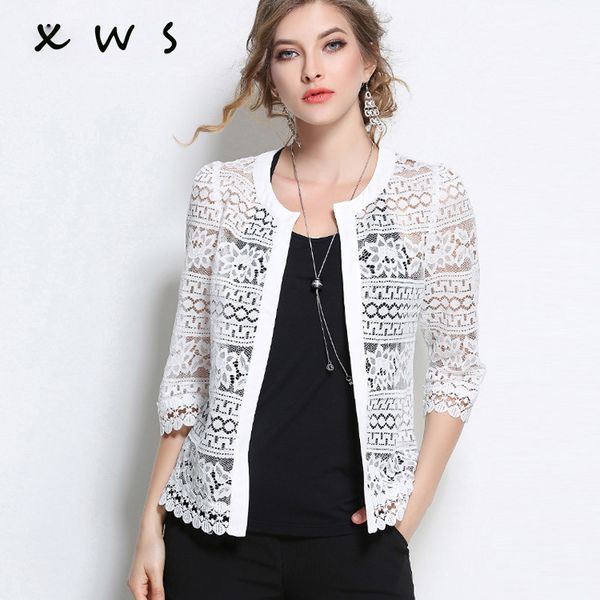 2019 spring summer bolero 3/4 sleeve shawl women thin lace open stitch coat white casual jacket vestidos top, Black;brown
2019 spring summer bolero 3/4 sleeve shawl women thin lace open stitch coat white casual jacket vestidos top, Black;brown