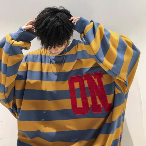 korean round neck men hoodies yellow stripe casual fashion loose hiphop mens plain hoodie casual cotton solid letter sweatshirt, Black
korean round neck men hoodies yellow stripe casual fashion loose hiphop mens plain hoodie casual cotton solid letter sweatshirt, Black