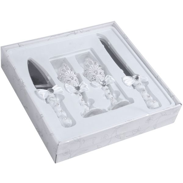 1 pair wedding bridal shower gift wedding lace champagne toasting glasses set lace wedding wine cup +lace cake knife
1 pair wedding bridal shower gift wedding lace champagne toasting glasses set lace wedding wine cup +lace cake knife
