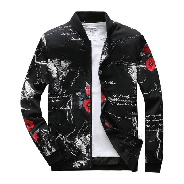 autumn fashion men's jacket new bomber stand collar zipper jacket male baseball uniform casual print slim fit jackets, Black;brown
autumn fashion men's jacket new bomber stand collar zipper jacket male baseball uniform casual print slim fit jackets, Black;brown
