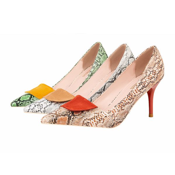 high heel stitching snake pattern women's shoes show thin nightclub single shoe high heel shoes
high heel stitching snake pattern women's shoes show thin nightclub single shoe high heel shoes