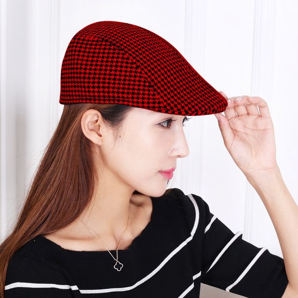 2020 autumn winter vintage beret hat woolen plaid houndstooth tweed flat duckbill cap casual fashion retro outdoor berets, Blue;gray
2020 autumn winter vintage beret hat woolen plaid houndstooth tweed flat duckbill cap casual fashion retro outdoor berets, Blue;gray