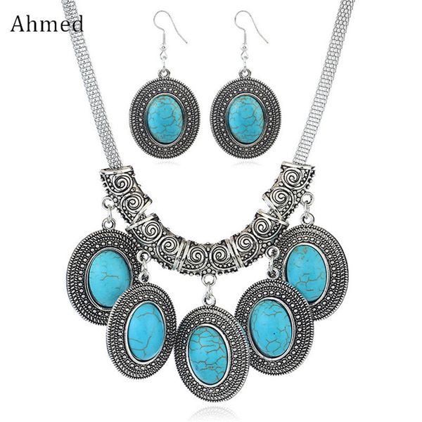 ahmed ретро античная synthetic камень вода ожерелье серьги наборы для женщин мода boho урожай комплект ювелирных изделий подарков, Silver
ahmed ретро античная synthetic камень вода ожерелье серьги наборы для женщин мода boho урожай комплект ювелирных изделий подарков, Silver