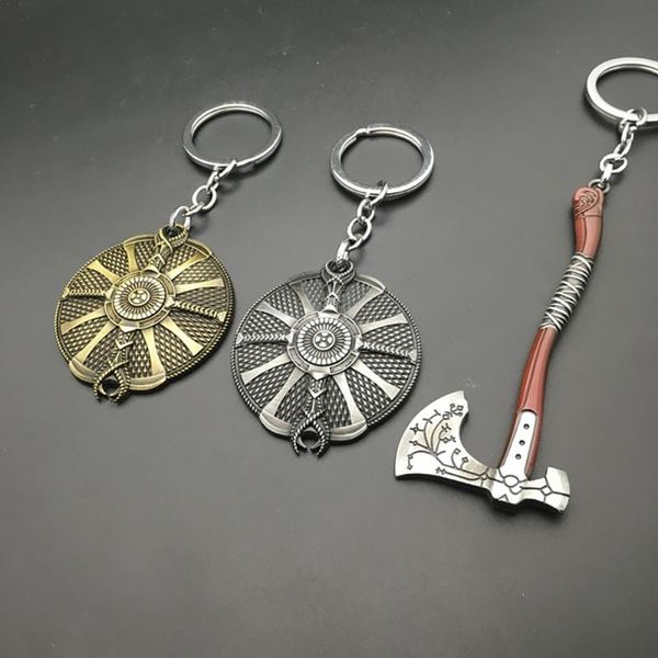 fashion god of war 4 kratos axe games key chains exquisite carved pattern axe pendant key holder souvenir keychain gifts for men, Silver
fashion god of war 4 kratos axe games key chains exquisite carved pattern axe pendant key holder souvenir keychain gifts for men, Silver