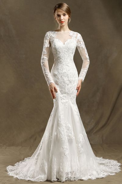 vintage mermaid wedding dresses long sleeves off shoulder full lace court train white ivory bridal gowns wedding gowns custom made
vintage mermaid wedding dresses long sleeves off shoulder full lace court train white ivory bridal gowns wedding gowns custom made