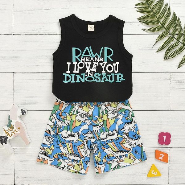 children's round neck letter sleeveless letter printed animal shorts toddler clothing baby boy clothes, White
children's round neck letter sleeveless letter printed animal shorts toddler clothing baby boy clothes, White