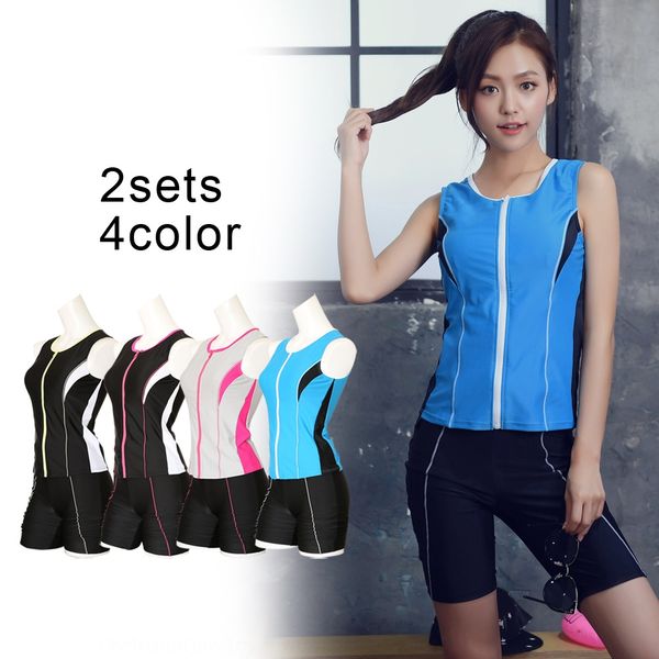 women's competitive swimsuit for practicing competition conservative front zipper sports split flat angle casual swimsuit, White;black
women's competitive swimsuit for practicing competition conservative front zipper sports split flat angle casual swimsuit, White;black